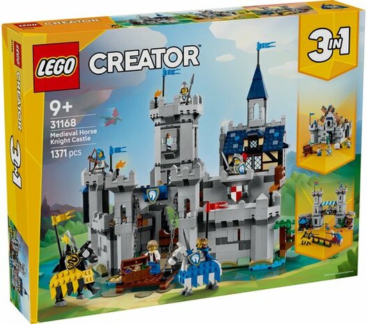 31168 LEGO Creator 3in1 Middeleeuws Kasteel met Ridders te Paard