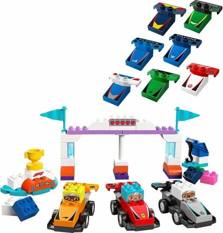 10445 LEGO DUPLO Stad F1® team racewagens en coureurs