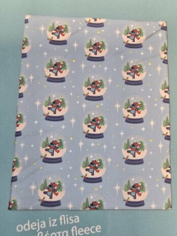 41482 Disney Stitch Fleeceplaid 130×160 cm Superzacht Polar Fleece Deken Kerst