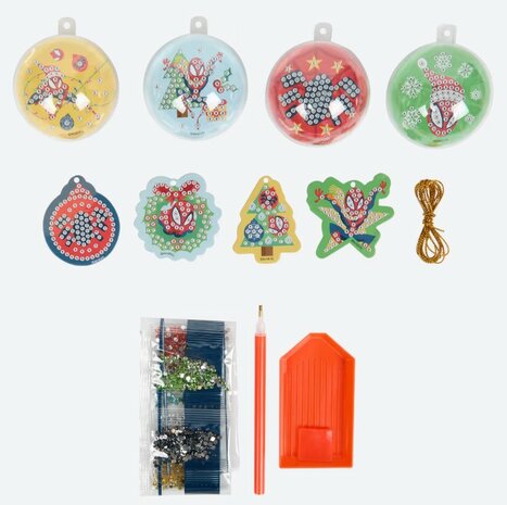 32231 Disney Lilo en Stitch Kerstballen Diamond Painting