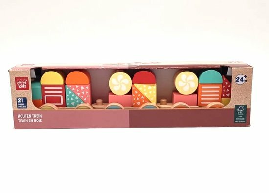 64008 Playing Kids Houten Speelgoedtrein 21-delig