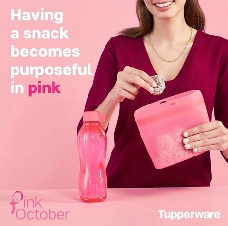 64639 Tupperware Ultimate Silicone Bag Roze maat S