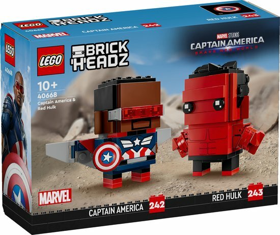 40668 LEGO Brickheadz Marvel Captain America en Rode Hulk