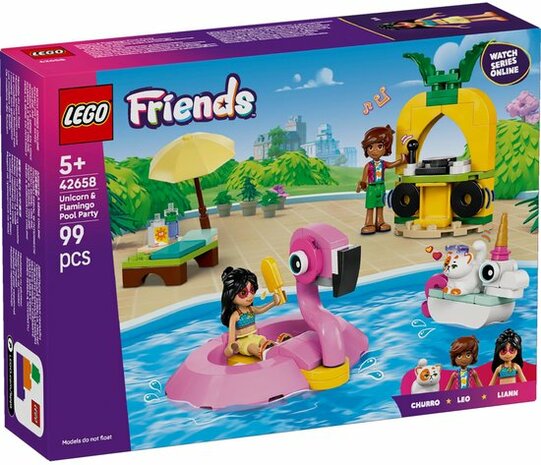42658 LEGO Friends Zwembadfeestje met Flamingo en Eenhoorn