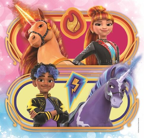53258 Clementoni  Puzzel  Unicorn Academy  3 x 48 stukjes