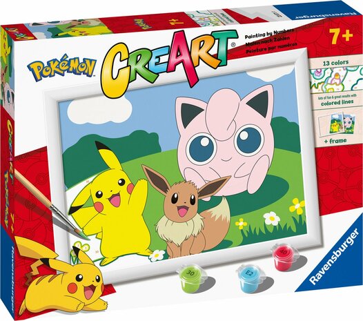 235711 Ravensburger CreArt Pok&eacute;mon Schilderen op nummer voor kinderen
