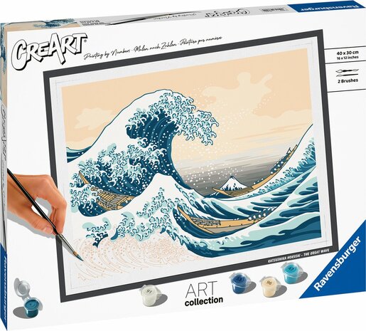 236909 Ravensburger CreArt Hokusai: The Great Wave Schilderen op nummer voor volwassenen