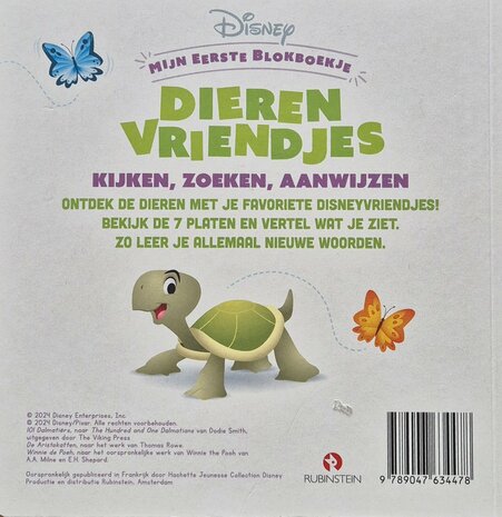 34478 Boek DisneyMijn Eerste Blokboekje Dierenvriendjes