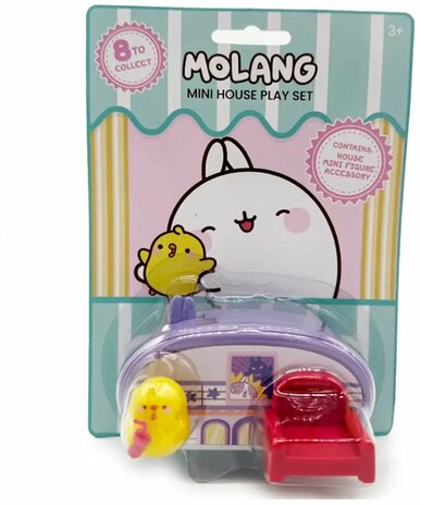 10433 Molang Mini House Playset Speelgoed met figuurtje en accessoire 8 verschillende