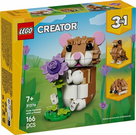 31376 LEGO Creator 3in1 Schattige Hamster met Bloem