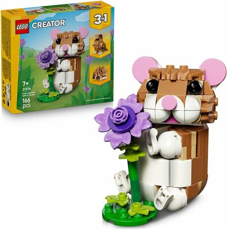 31376 LEGO Creator 3in1 Schattige Hamster met Bloem