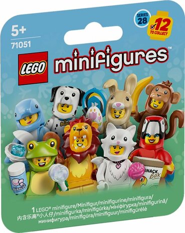 71051 LEGO Minifiguren Serie 28: Dierenkostuums 1 van 12 Figuren