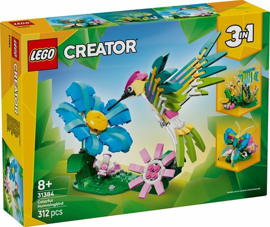 31384 LEGO Creator 3in1 Wilde Dieren: Kleurrijke Kolibrie