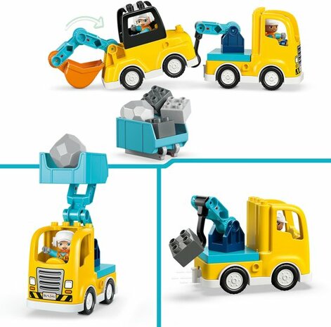 10475 LEGO Duplo Bouwvoertuigen 3-in-1 set