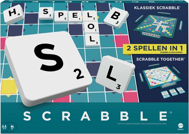 39399 Scrabble Together  Bordspel  Twee in &eacute;&eacute;n spel