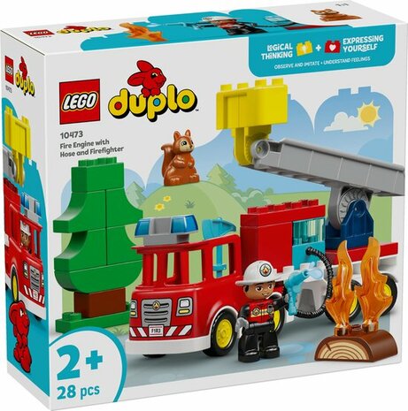 10473 LEGO Duplo brandweerauto met slang en brandweerman