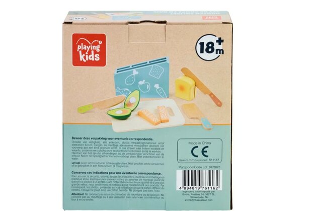 61162 Playing Kids Houten Snijset 11-delig