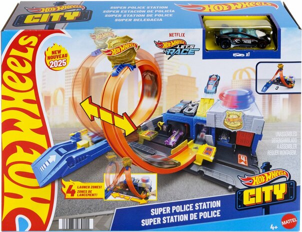 264155 Hot Wheels City Superpolitiebureau Loopingbaan