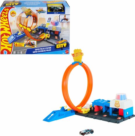 264155 Hot Wheels City Superpolitiebureau Loopingbaan