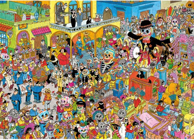 604358 Jumbo Puzzel Jan van Haasteren Dia De Los Muertos 1000 stukjes