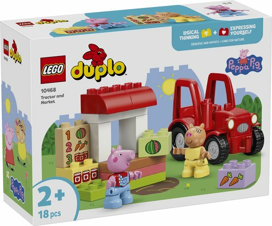 10468 LEGO DUPLO Peppa Big Tractor en Marktkraam