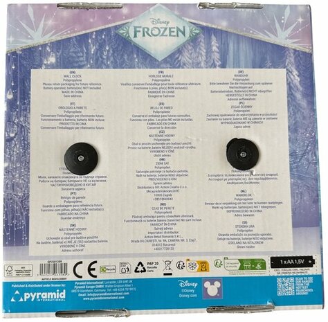 63580 Disney Frozen Wandklok Anna & Elsa   