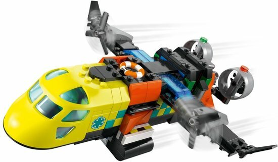 60505 LEGO City Vliegtuig, Servicewagen en Hovercraft Remix