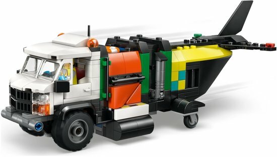 60505 LEGO City Vliegtuig, Servicewagen en Hovercraft Remix