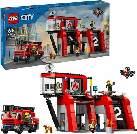 60414 LEGO City Brandweerkazerne en brandweerauto
