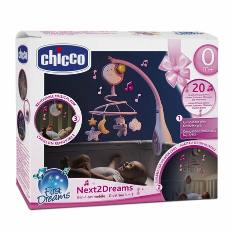 089789 Chicco Mobiel Next2Dreams Roze First Dreams