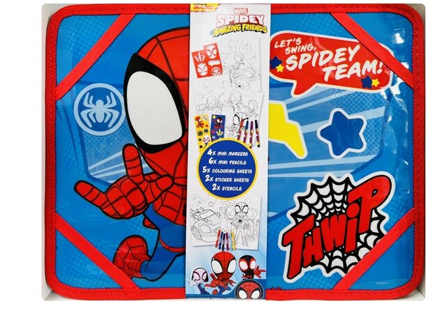 29187 Marvel Spidey Reisschildertafelset met Pennen en Stickers