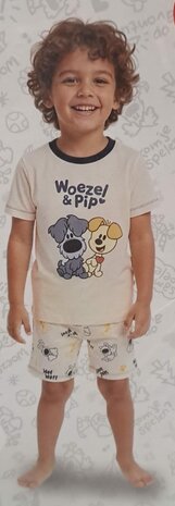 40469 Woezel en Pip Pyjama Wit/blauw Maat 92