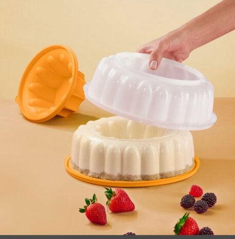 07162 Tupperware Vliegende Schotel Geel (Puddingvorm)