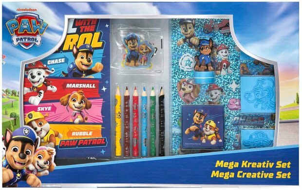 30295 Mega Kleur- en Stempelset Paw Patrol  15dlg.