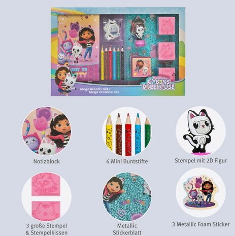 30493 Mega Kleur- en Stempelset Gabby's Dollhouse  15dlg.