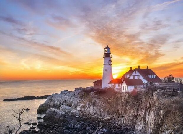 801701 Clementoni Puzzel Morning Maine Lighthouse 500 stukjes