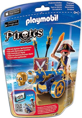 6164 PLAYMOBIL Pirates Officier met blauw kanon