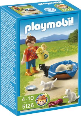 5126 Playmobil Meisje Met Poezenfamilie