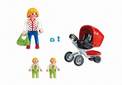 5573 PLAYMOBIL City Life Tweeling kinderwagen