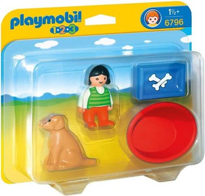 6796 PLAYMOBIL 1.2.3 Meisje met haar hond