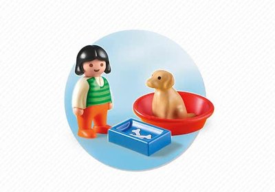 6796 PLAYMOBIL 1.2.3 Meisje met haar hond