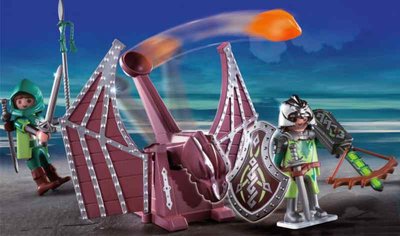 4840 Playmobil Groene Drakenridders met Katapult