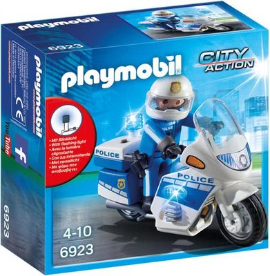 6923 PLAYMOBIL City Action Politiemotor met LED-licht