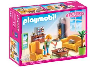 5308 Playmobil Woonkamer met houtkachel