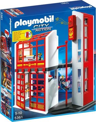 5361 Playmobil Brandweerkazerne met sirene