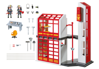 5361 Playmobil Brandweerkazerne met sirene