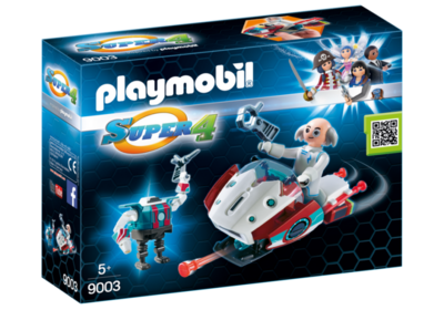 9003 PLAYMOBIL Super4 Skyjet met Dr. X & robot