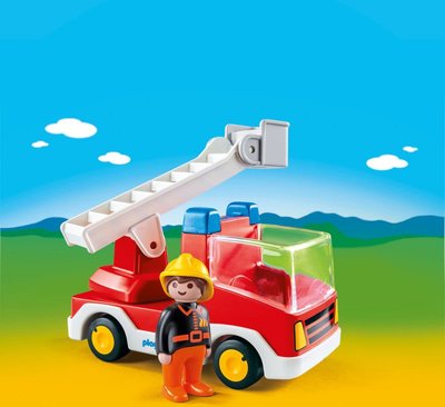 6967 PLAYMOBIL 1.2.3 Brandweerwagen met ladder