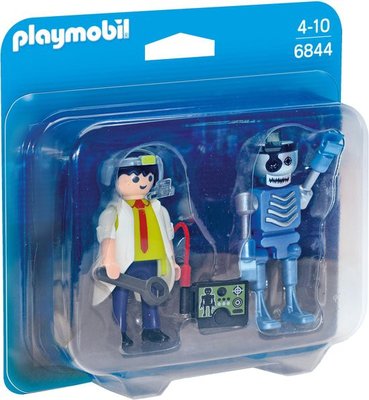 6844 PLAYMOBIL Duopack uitvinder en robot