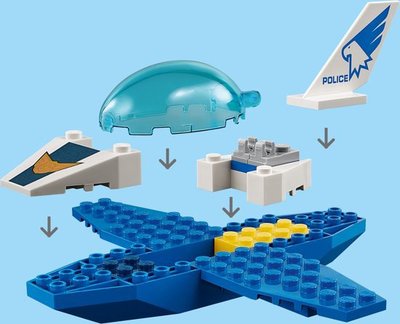 60206 LEGO 4+ City Luchtpolitie Vliegtuigpatrouille